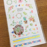 NanPao Green Plants Masking Sticker Sheet
