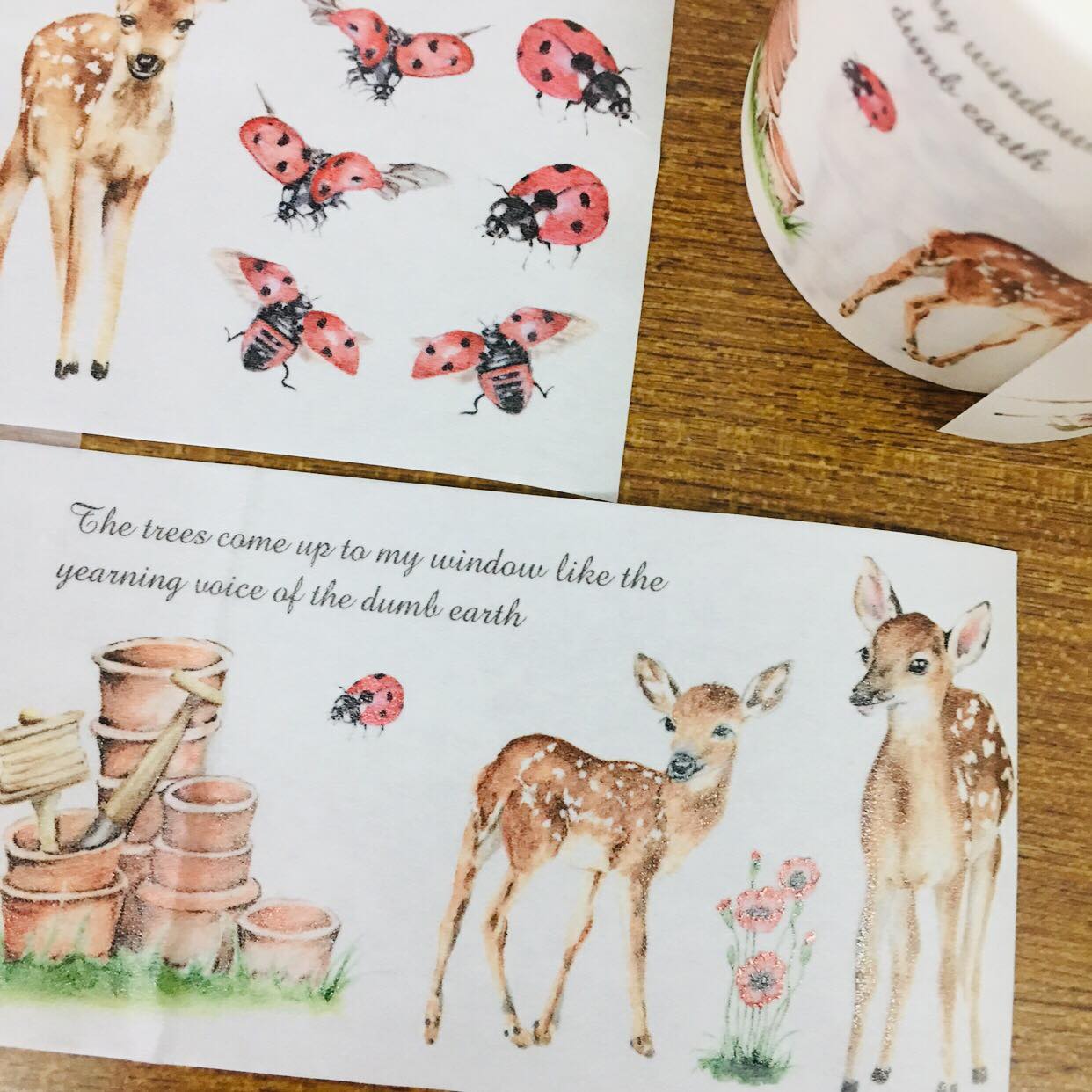 [SAMPLE Last] 62cm Sonia's Illustration Life Deer Washi Masking Tape