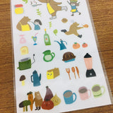 Xiu Xiu Bear Transparent Food Sticker Sheet