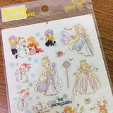 Funny Sticker World Snow Queen Sticker Sheet Gold Foiled
