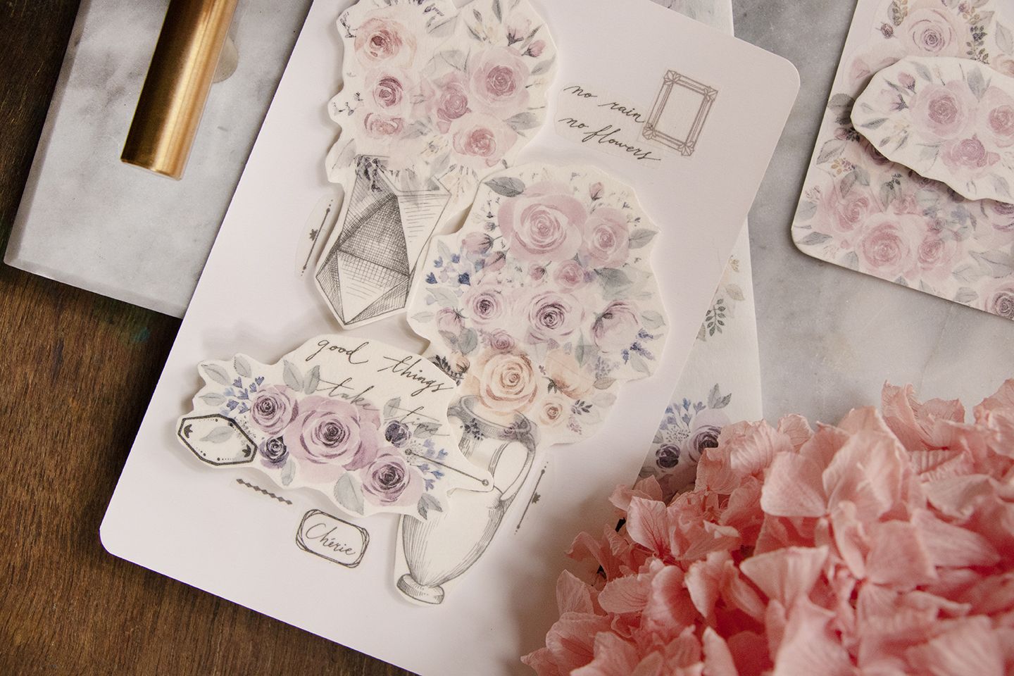 [SAMPLE] 90cm Loidesign Pink Rose Washi Tape