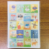 7321 Design Crayon Illustration Stamp Sticker Sheets 80pcs