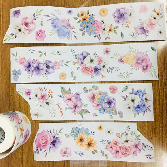 [SAMPLE] 90cm Sonia's Illustration Life Flowers Washi Masking Tape