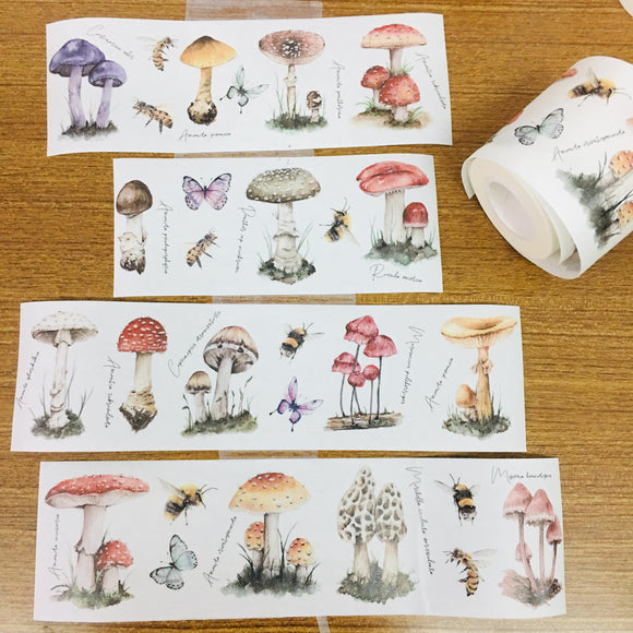 [SAMPLE] 73.5cm Sonia's Illustration Life Mushroom Washi Masking Tape