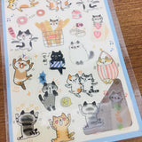 Joy Star O-CAT Blue Transparent Sticker Sheet