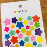 Funny Sticker World Color Seals 6 Sheets Star Sticker Sheet