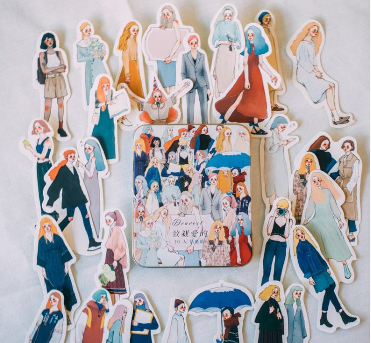 La Dolce Vita Dearest Metal Tin Box Sticker Flakes