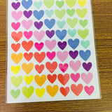 Funny Sticker World Color Seals 6 Sheets Hearts Sticker Sheet