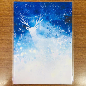 Fungus Girl Merry Christmas Deer Postcard