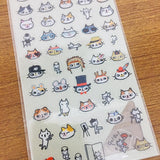 Joy Star O-CAT Cat Faces Transparent Sticker Sheet