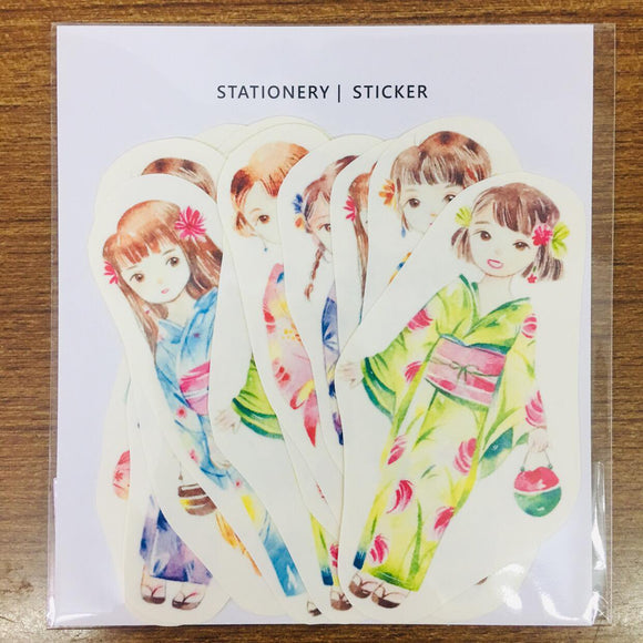 Fungus Girl Girls Kimono Sticker Flakes Pack