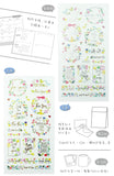 NanPao Watercolor Transparent Sticker Sheet Pattern A