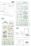 NanPao Watercolor Transparent Sticker Sheet Pattern C
