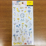 BERG x Pion Watercolor Flowers Ver 1 Transparent Sticker Sheet