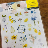 BERG x Pion Watercolor Flowers Ver 1 Transparent Sticker Sheet