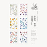 Loidesign Spring Flowers Transfer Sticker Sheets Pack