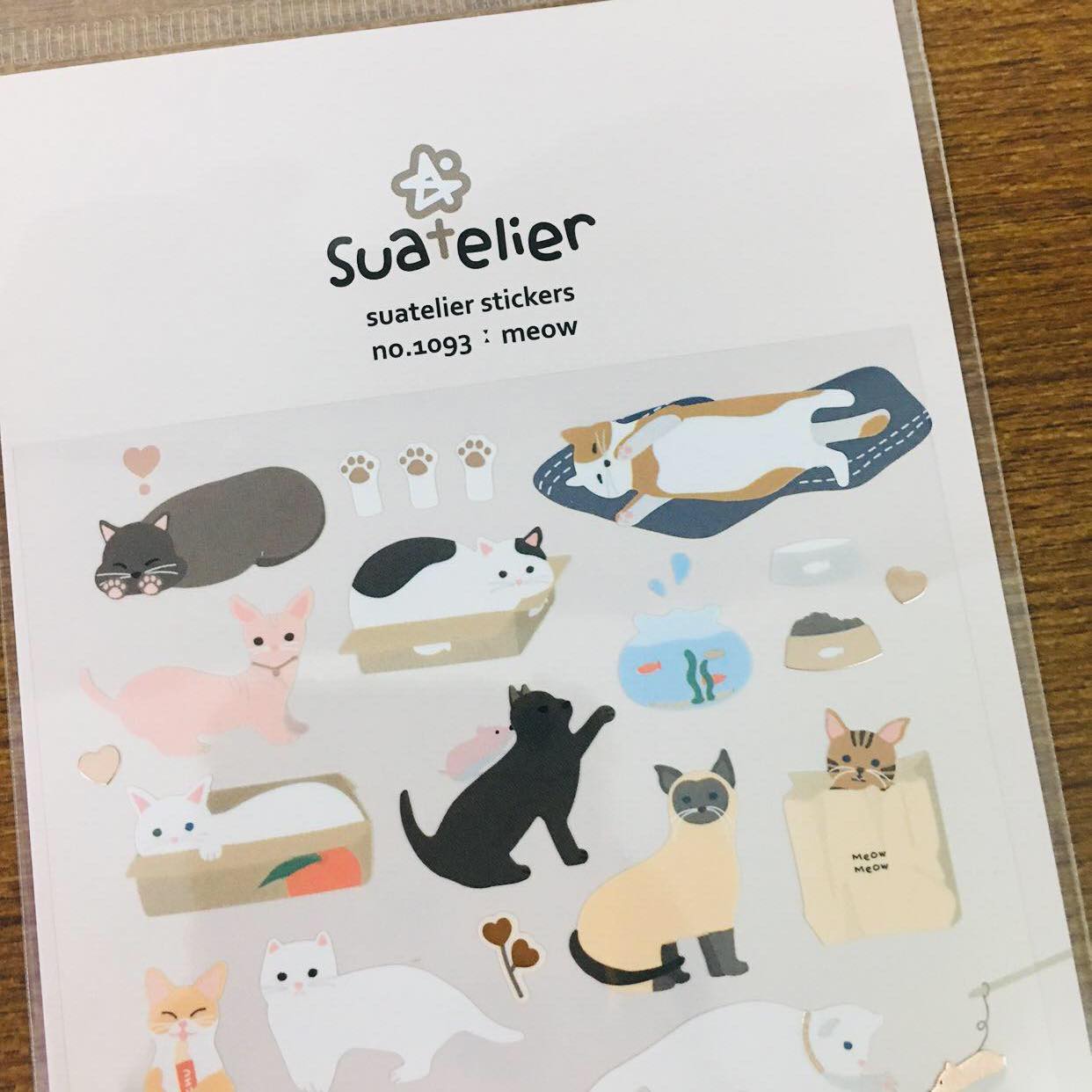 Suatelier Design meow sticker sheet
