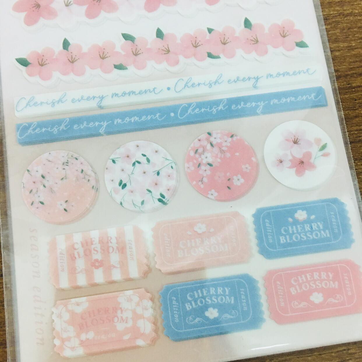 Daiso Korea Sakura Cheery Blossom Ver 2 Masking Sticker Sheets 5pc