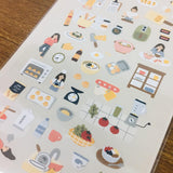 Suatelier Design vlog cooking sticker sheet