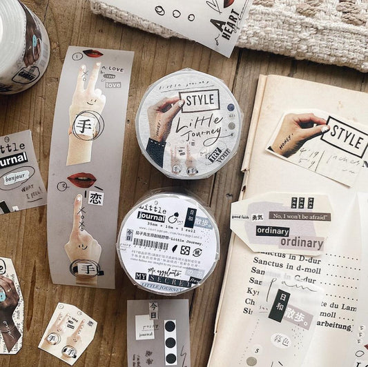 Mr.Eggplants Little Journey Washi Tape Roll and Samples