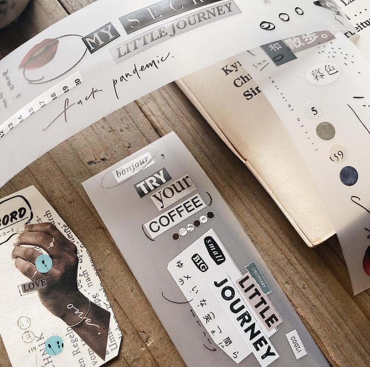Mr.Eggplants Little Journey Washi Tape Roll and Samples