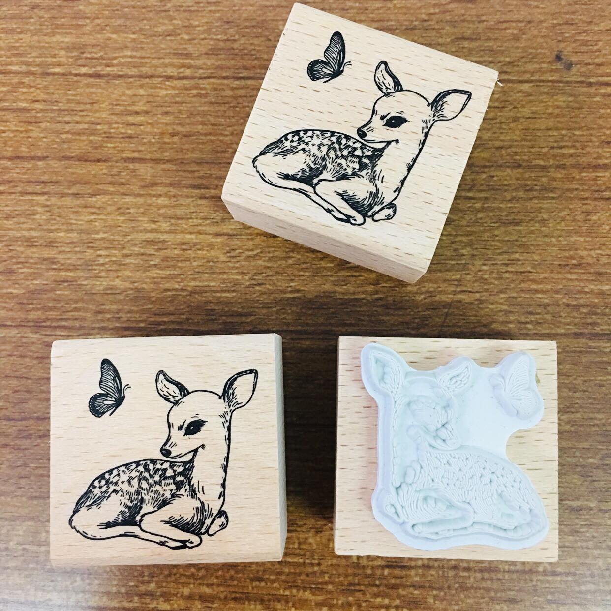 Loidesign Deer Rubber Wood Stamp