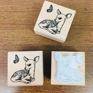Loidesign Deer Rubber Wood Stamp