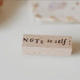 Yeoncharm Note to Self Rubber Wood Stamp