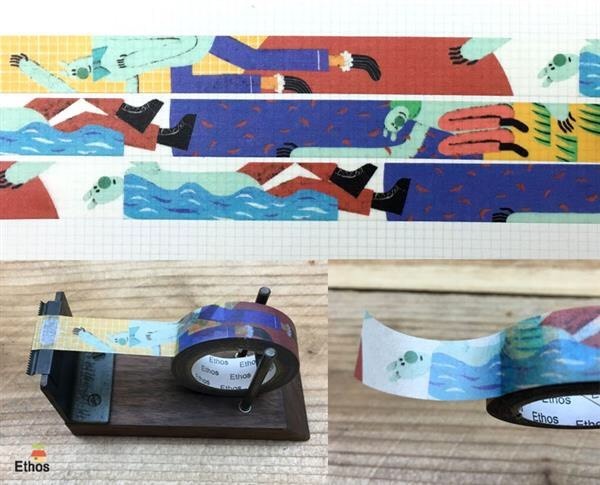 Baozi Studio Illustrated Washi Masking Tape Roll