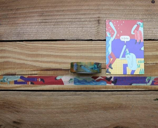 Baozi Studio Illustrated Washi Masking Tape Roll