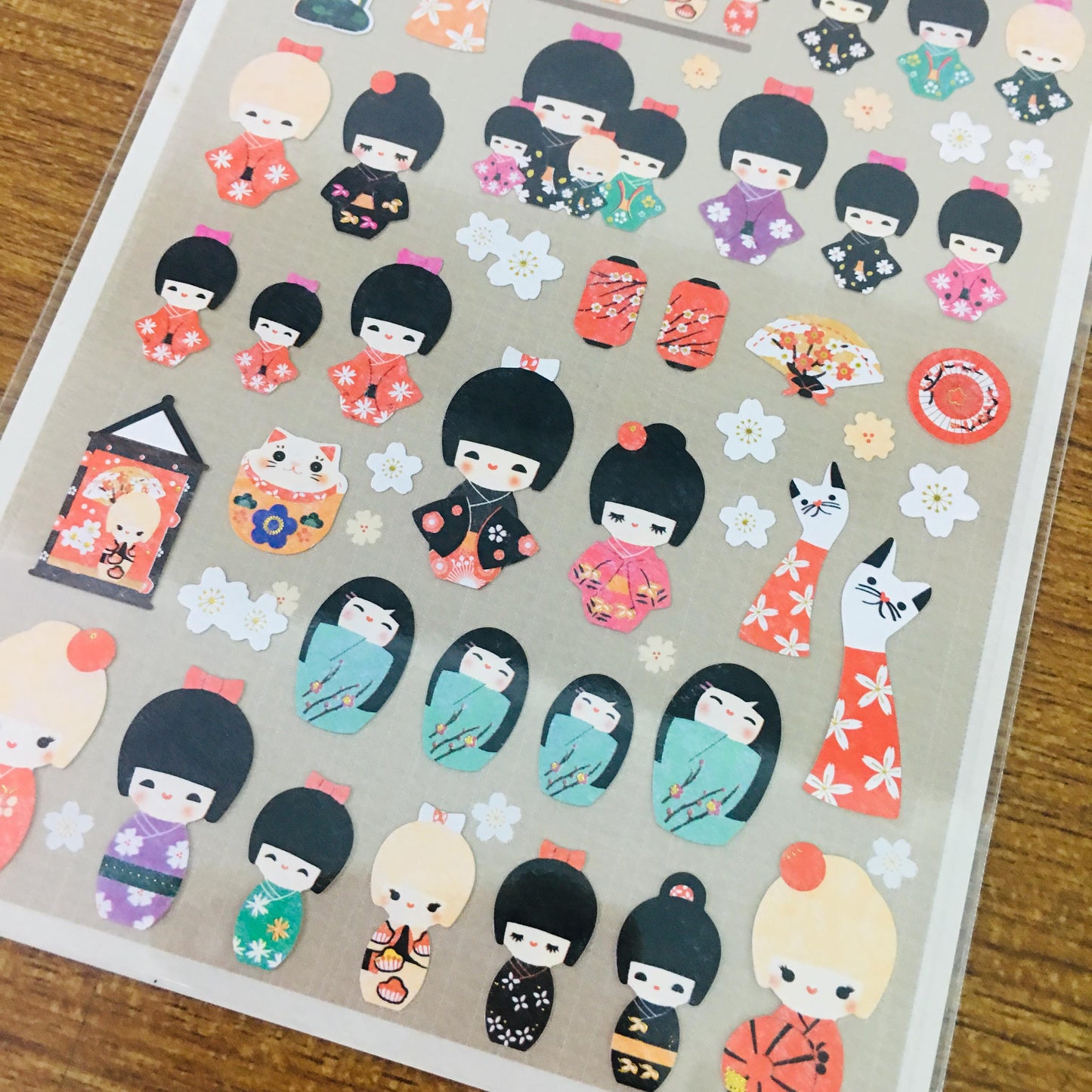 Suatelier Design Kokeshi sticker sheet