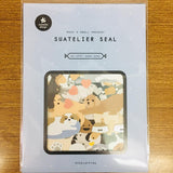 Suatelier Design Dang Dang Seal sticker sheet 4Pc Pack