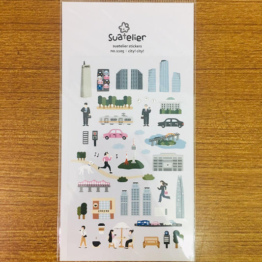 Suatelier Design city! city! sticker sheet