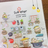 Suatelier Design gamja Puffy 3D sticker sheet