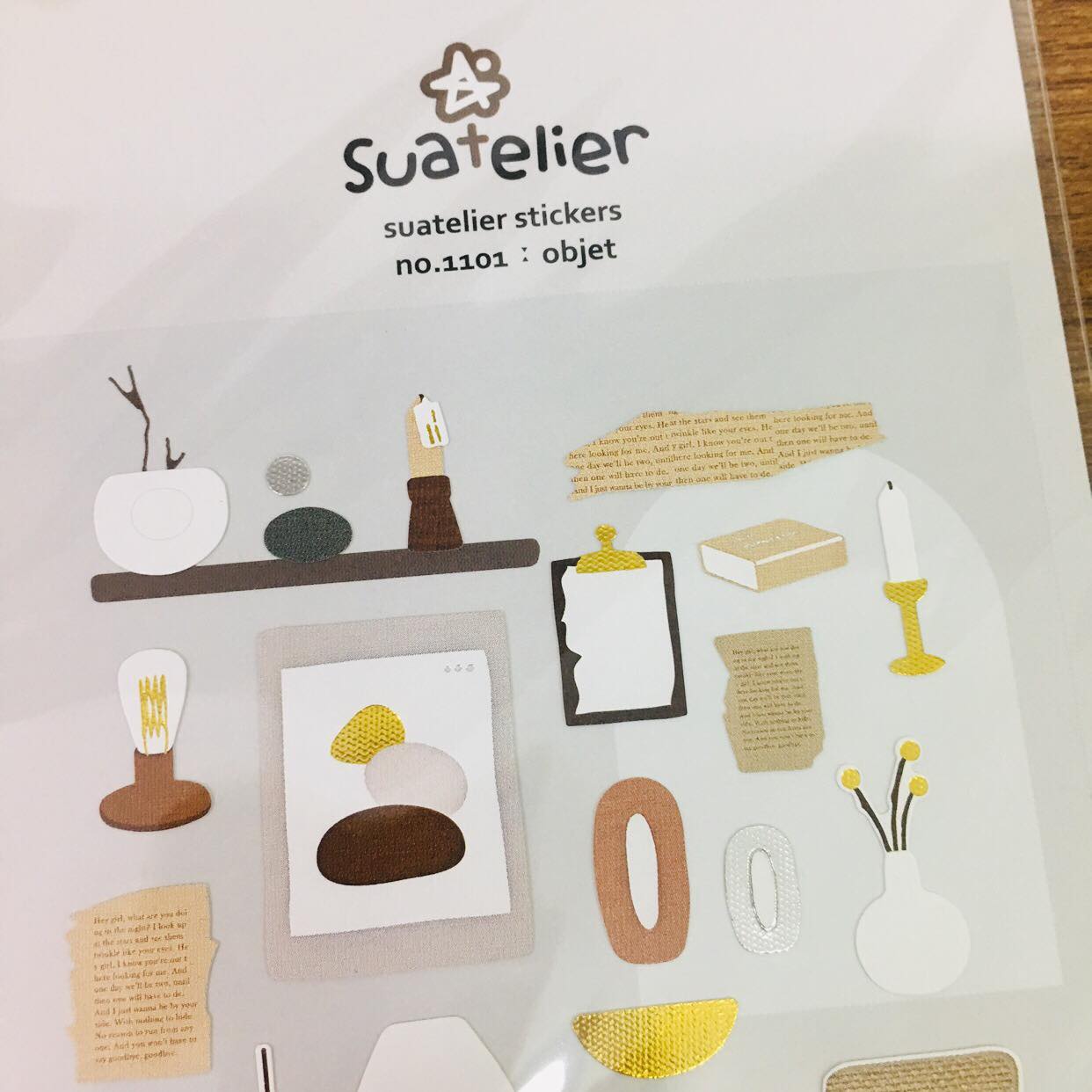 Suatelier Design objet sticker sheet