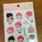 Morinaga Illustration Circle Sticker Sheet