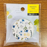 BERG x Pion Watercolor Blue Flowers Washi Masking Tape Roll