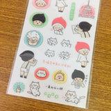 Morinaga Illustration Circle Sticker Sheet