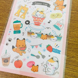 Season Paper Foodie Friends Pink Masking Sticker Sheet