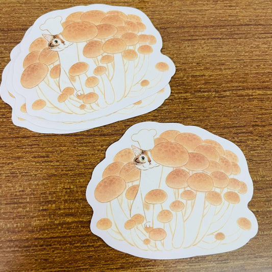 Davidcookslove Mushroom Waterproof Sticker