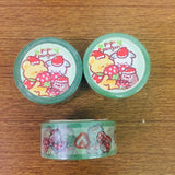 Popopenguin Green Strawberry Washi Masking Tape Roll
