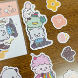 Blue Friends Pink Music Sticker Flakes Pack
