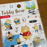 Season Paper Tubby Bear Exercise Blue Sticker Sheet