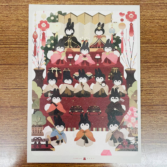 Bubukai Hinamatsuri Happy Girl's Day Paper Postcard
