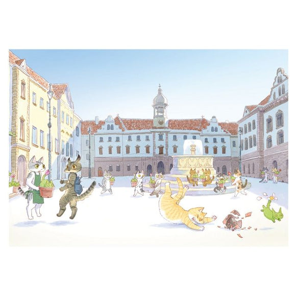 Miao Kaka Postcard Cats Daily Life in Downtown