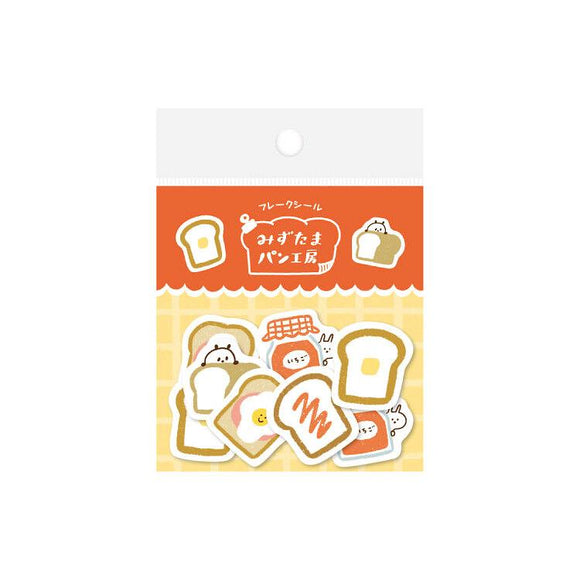 Mizutama PAPIER PLATZ Sticker Flakes Pack Bread Illustration