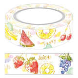 NanPao Watercolor Fruits Gold Foiled Masking Tape Roll