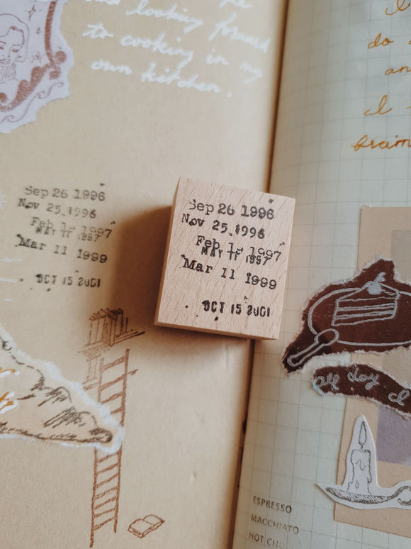 Yeoncharm Date Rubber Wood Stamp