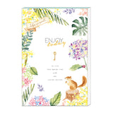 NanPao Watercolor Squirrel and Flowers Notepad Letter Sheets