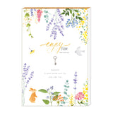 NanPao Watercolor Bird and Flowers Notepad Letter Sheets